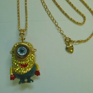Betsey Johnson Minion Rhinestone Necklace